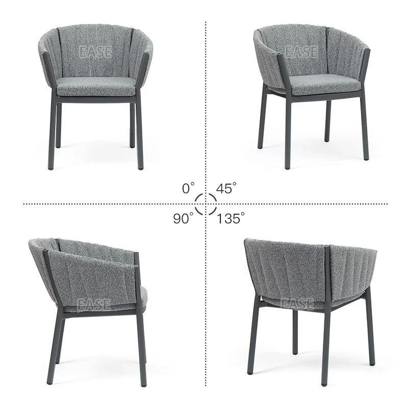 Outdoor Aluminum Grey Upholstered Chairs high quality