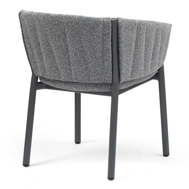 Outdoor Aluminum Grey Upholstered Chairs factory